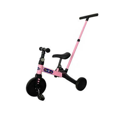 Triciclo rosado con manilla