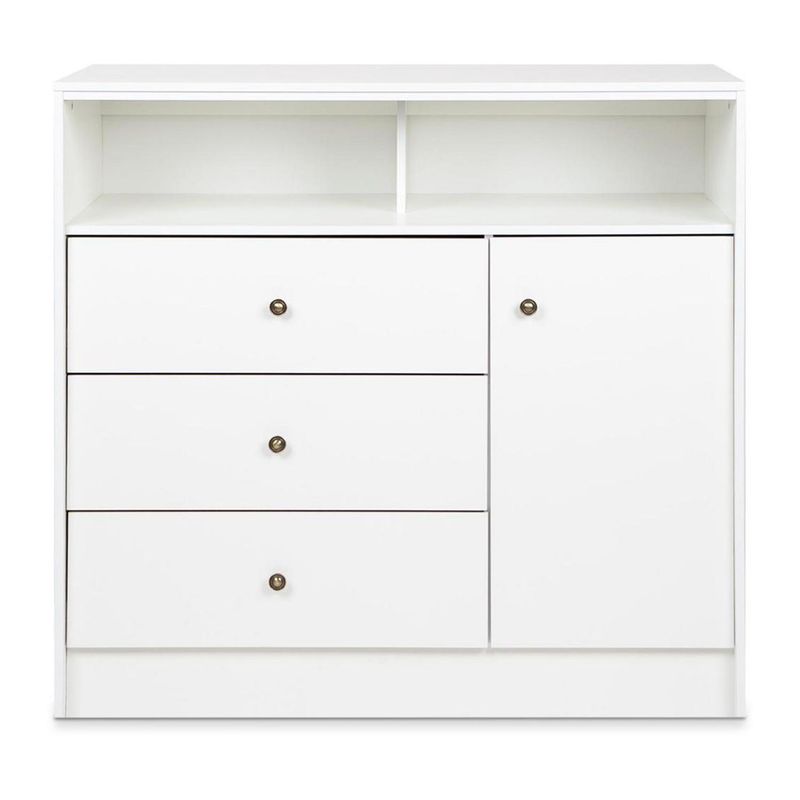 CIC - Cómoda 1 Puerta 3 Cajón Kids 120x90x50 cm Blanco