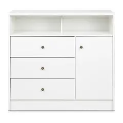 CIC - Cómoda 1 Puerta 3 Cajón Kids 120x90x50 cm Blanco