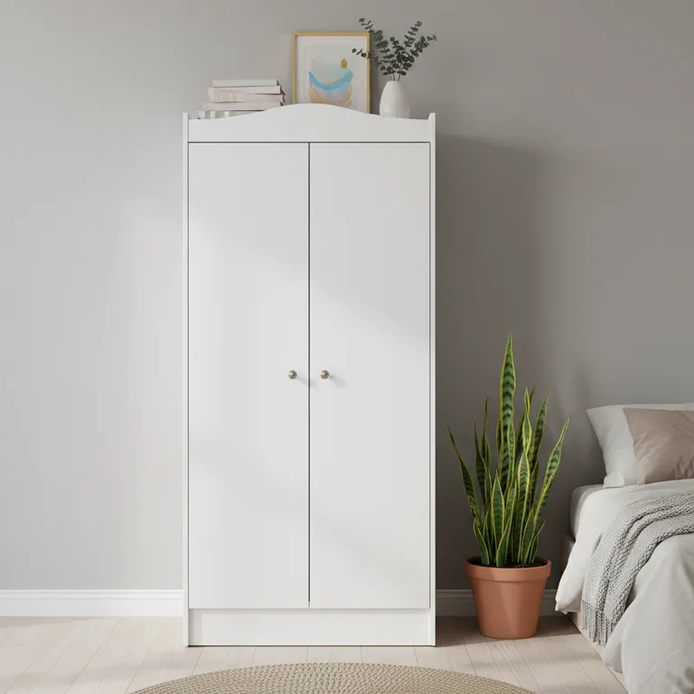 CIC Clóset Kids 2 Puerta(s) 2 Repisa(s) 79x175x47 cm Blanco