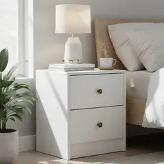 CIC - Velador 2 Cajón(es) Kids 40x50x39 cm Blanco