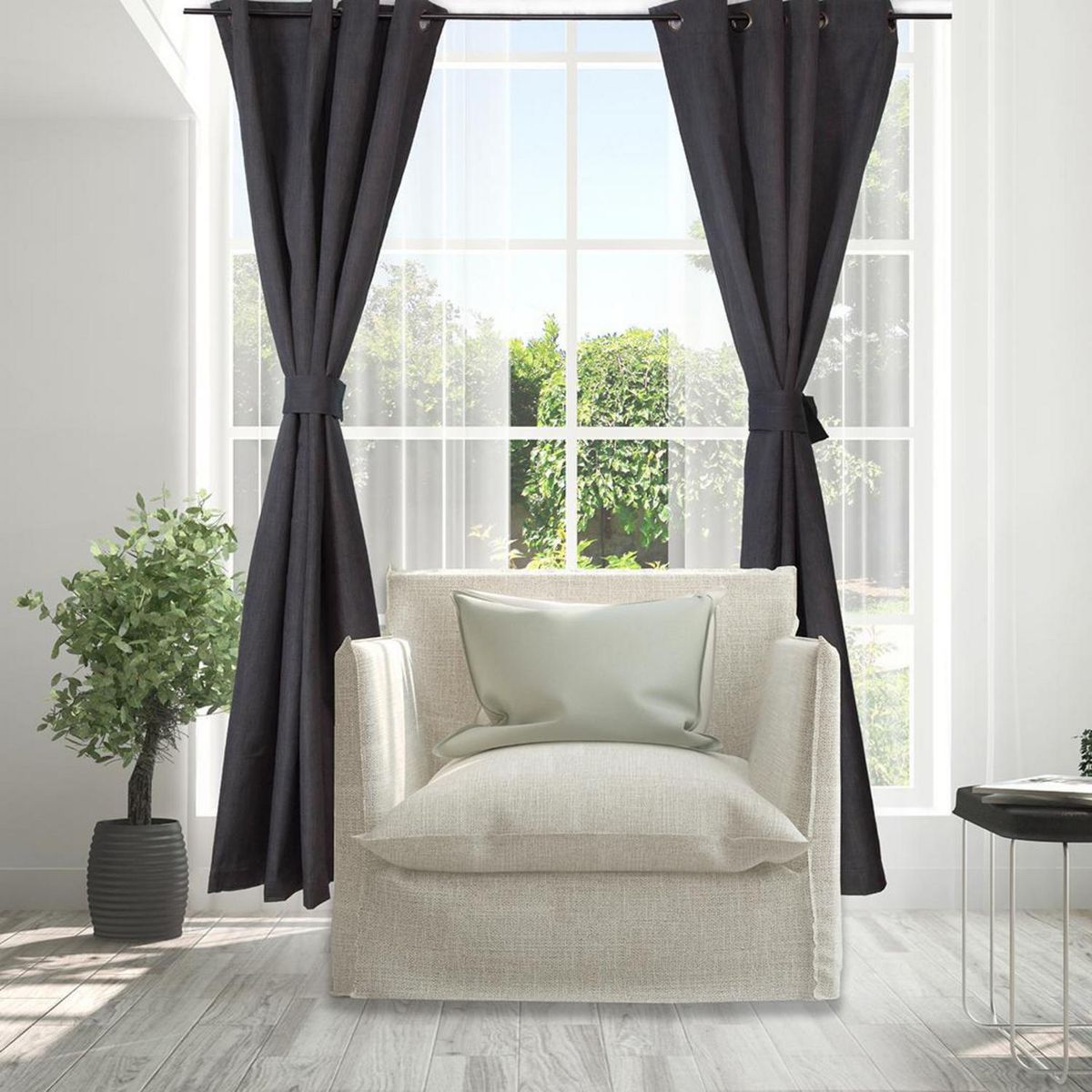 DORAL - Set Cortinas City Set cortina 140x220 cm Negro