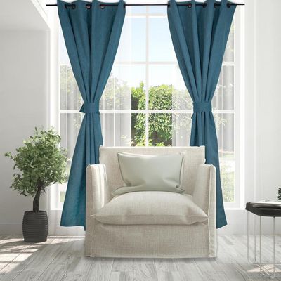 Imagen 2 del producto Set Cortinas City 2P Blackout 140x220 cm Azul