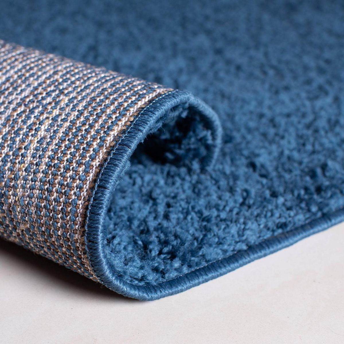 DORAL - Alfombra shaggy 170X230 cm turquesa