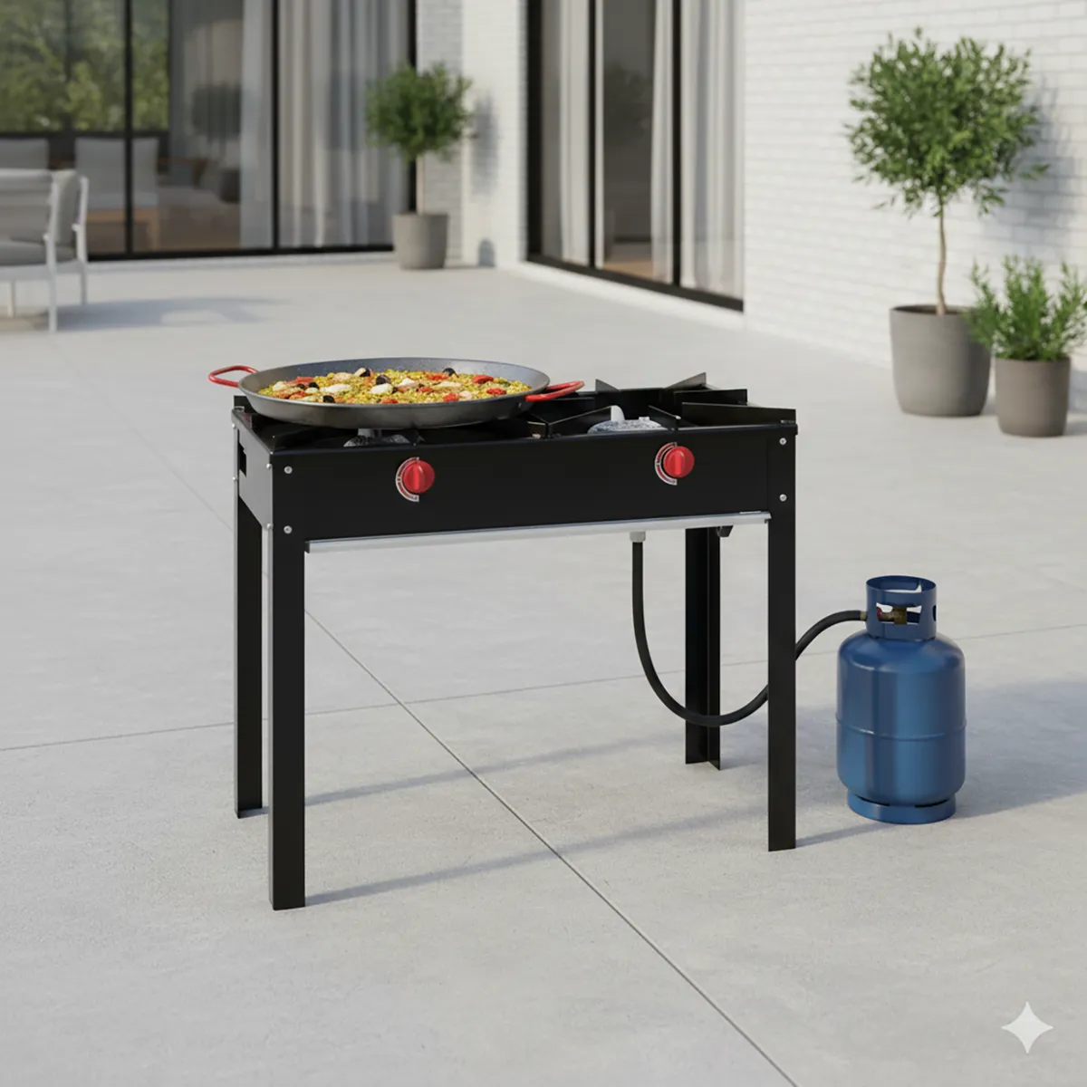 VENTUS - Anafe Alto 2 Quemadores Gas Licuado