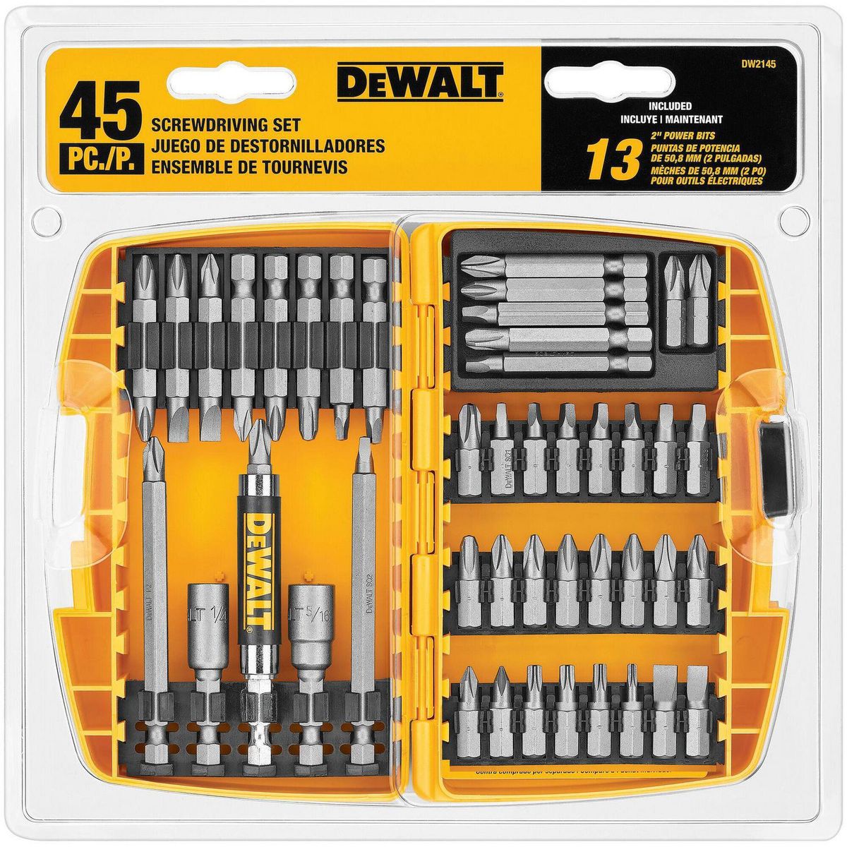 DEWALT - Set 45 accesorios para atornillar