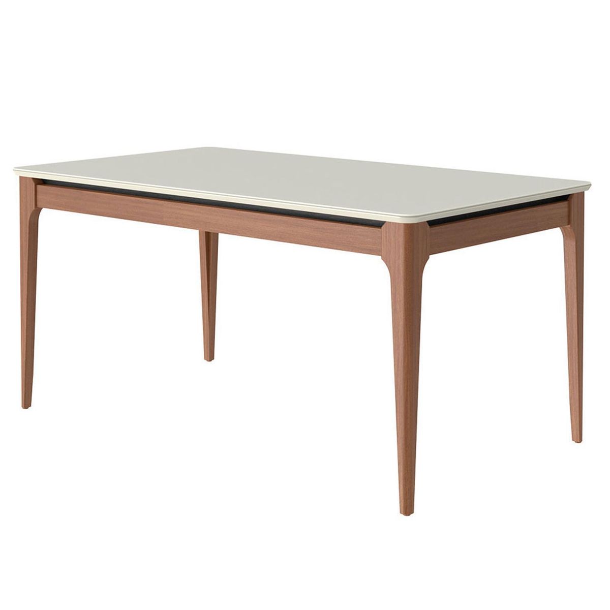 DECOCASA - Juego de Comedor Sagan 6 Sillas Mesa Rectangular 90x77x184 cm Off White