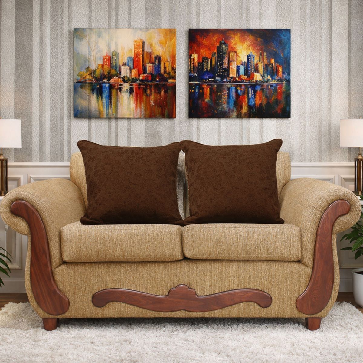 DKORA - Sofá Kenny 2 cuerpos