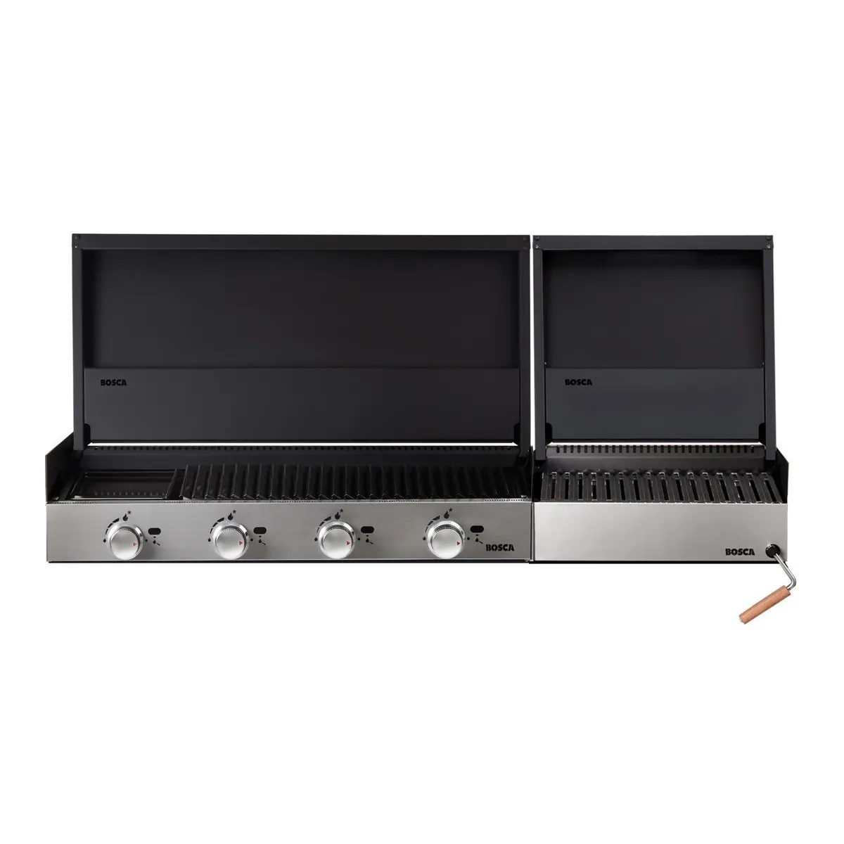 BOSCA - Parrilla para quincho block gas 1000 + block carbón 500