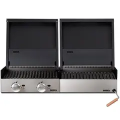 BOSCA - Parrilla para quincho block gas 500 + block carbón 500