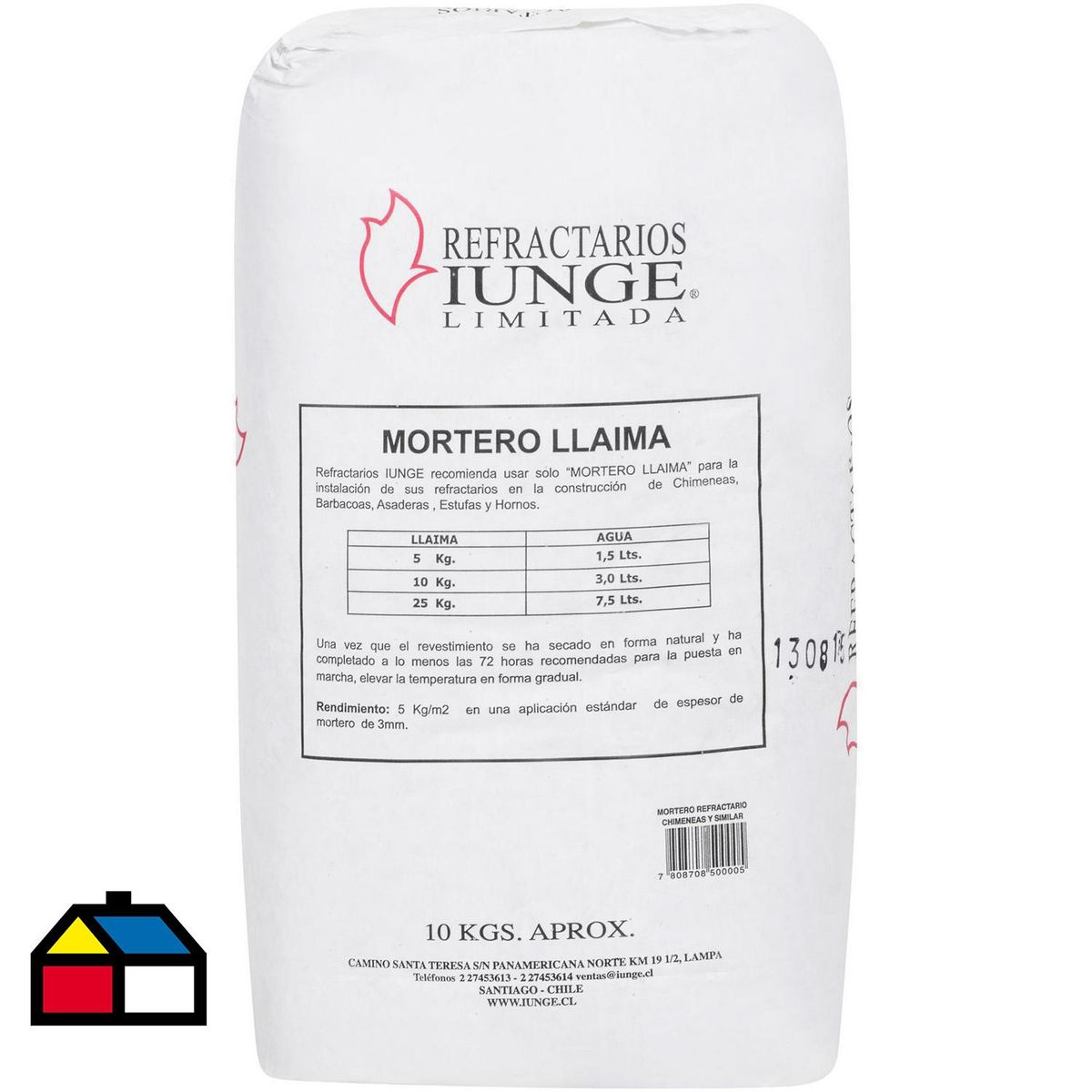 IUNGE - Cemento para Ladrillo Refractarios 10 kg Saco