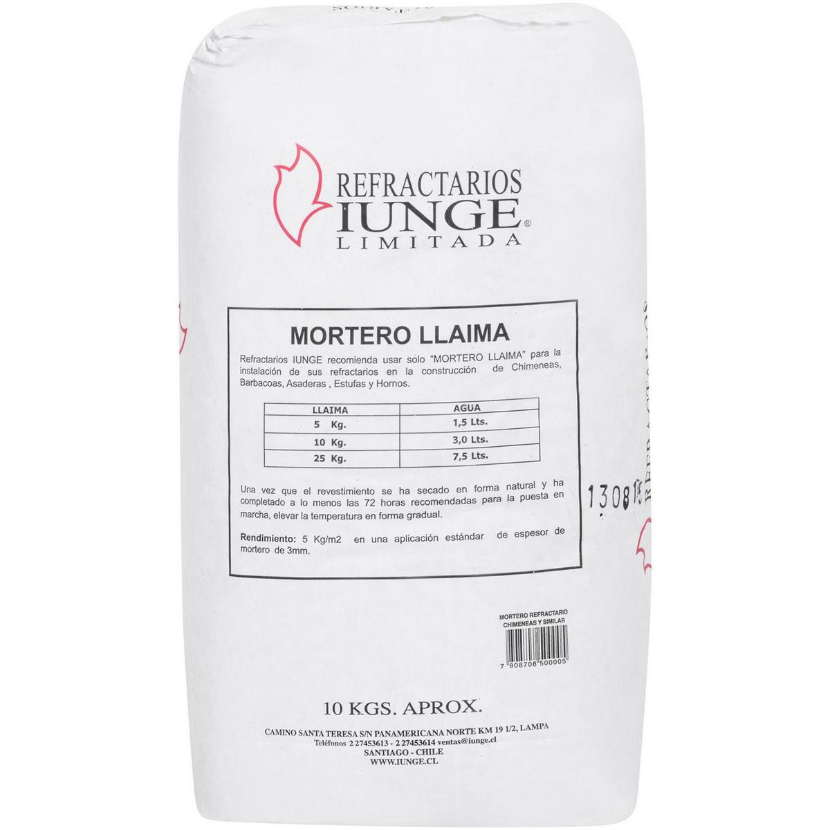 IUNGE - Cemento para Ladrillo Refractarios 10 kg Saco