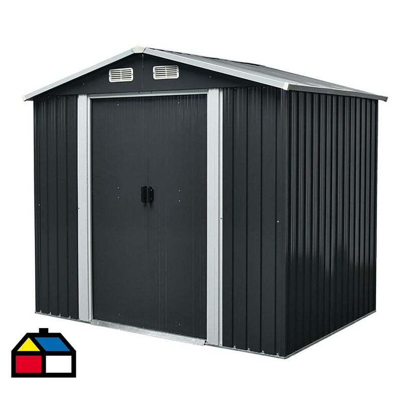ISUNOR - Bodega jardín gris carbon 3.7 m2 174x236x206 cm