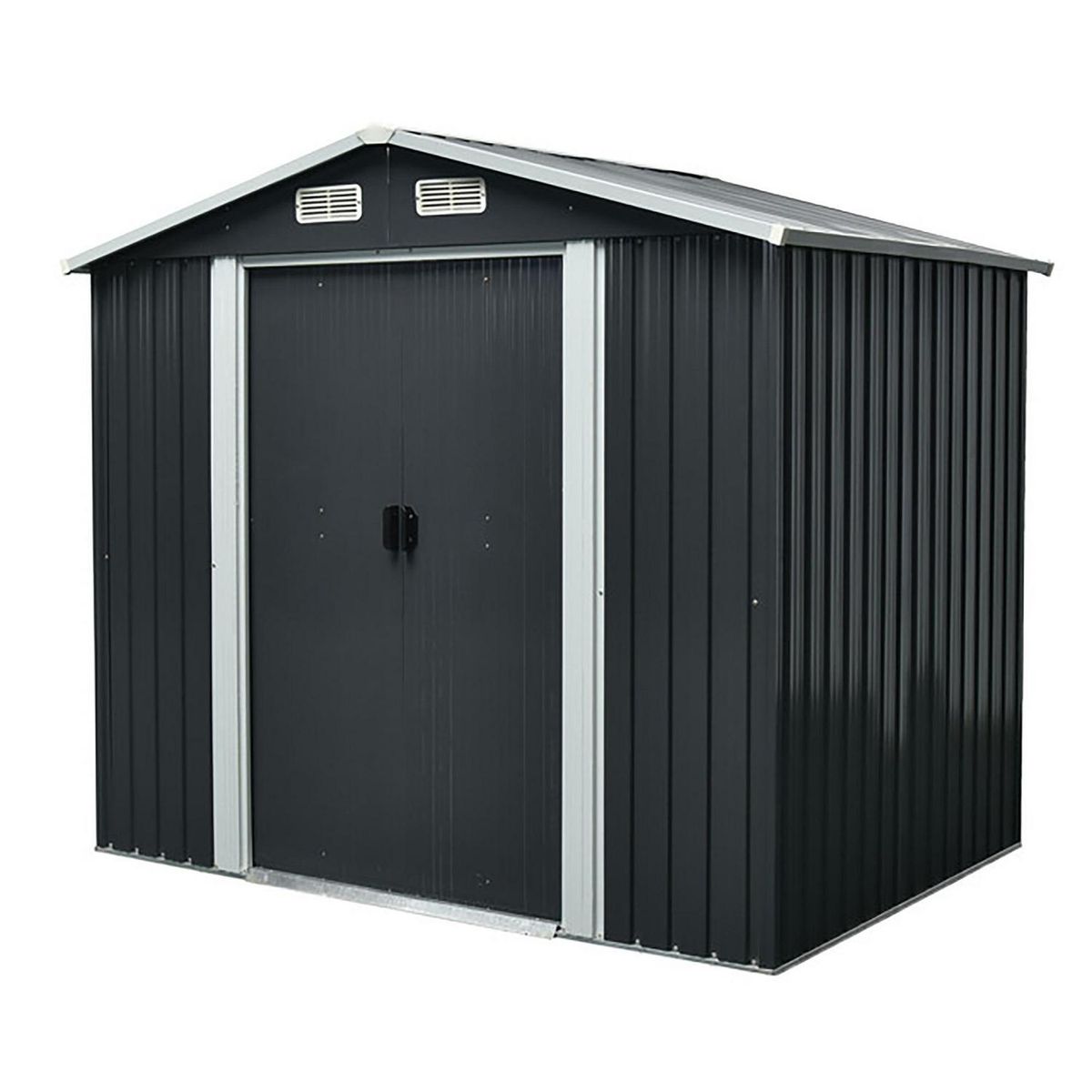 ISUNOR - Bodega jardín gris carbon 3.7 m2 174x236x206 cm