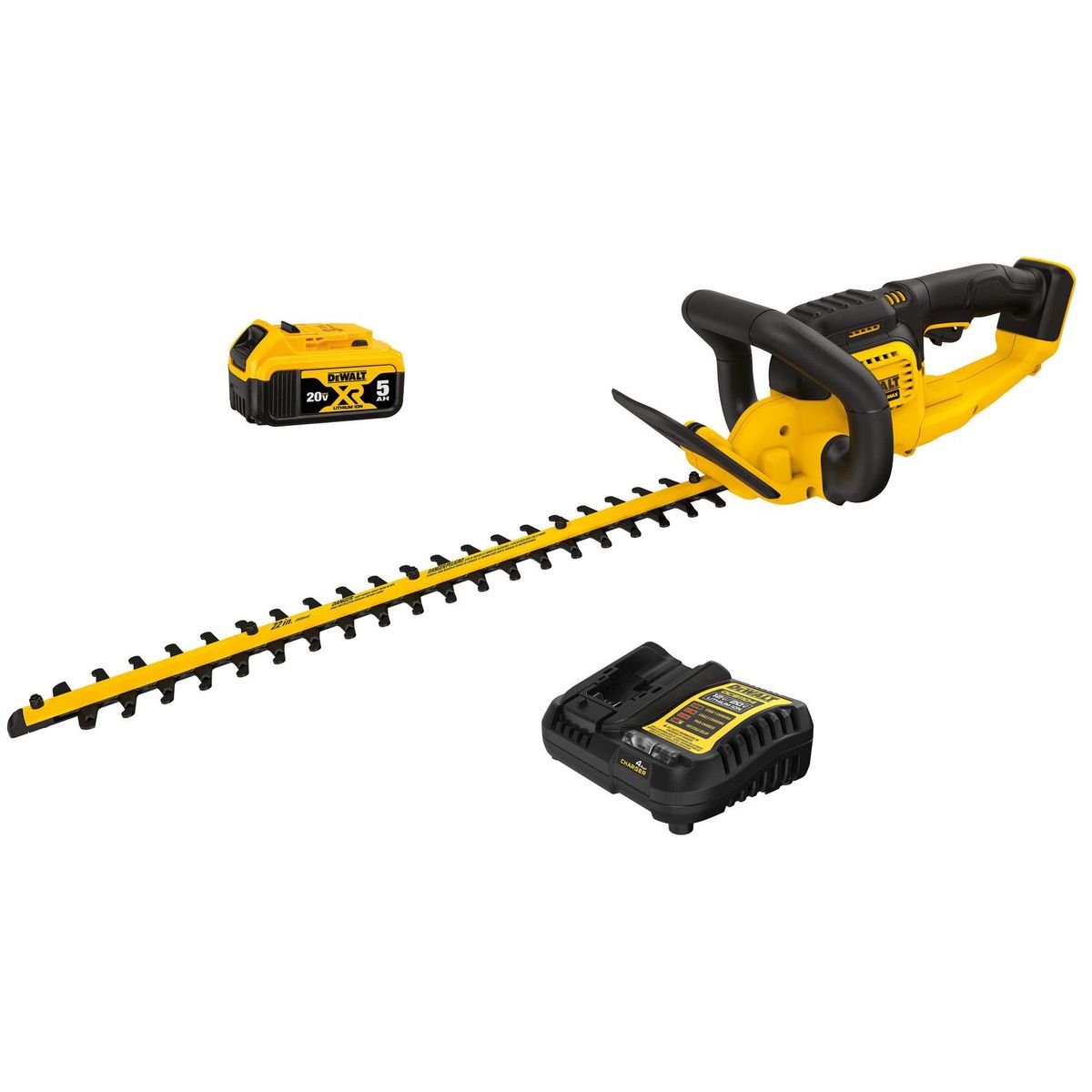 DEWALT - Cortasetos Inalámbrico 22” 20V con Batería 5 Ah y Cargador
