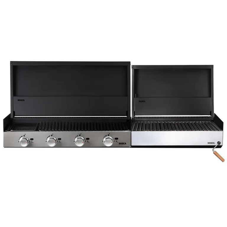 Parrilla para quincho block gas 1000 + block carbón 750