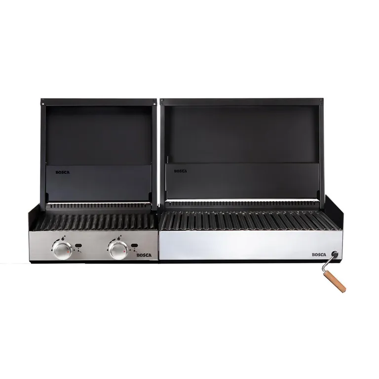 Parrilla para quincho block gas 500 + block carbón 750