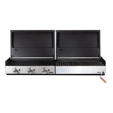 Parrilla para quincho block gas 750 + block carbn 750