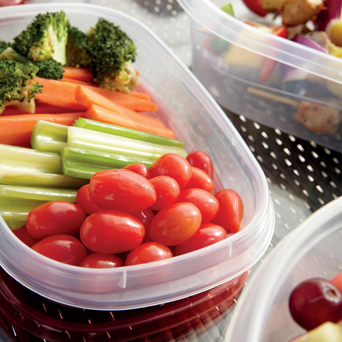 RUBBERMAID - Set 3 Contenedores Rectangular Plástico 950 ml