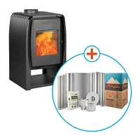 Estufa a Leña Nordic 380 + Kit de Instalación 6""