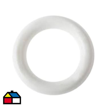 Argolla nylon blanca 10 unidades