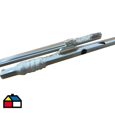 Riel cortina aluminio blanco 2 m