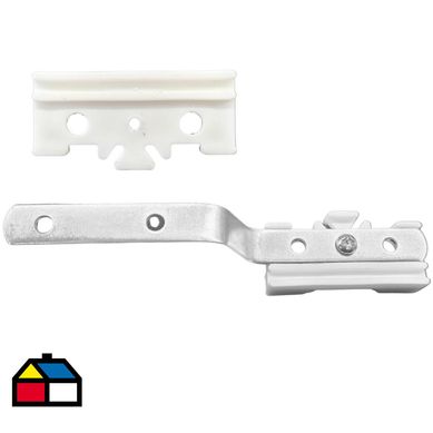 Cruceta plstica larga blanca para cortina