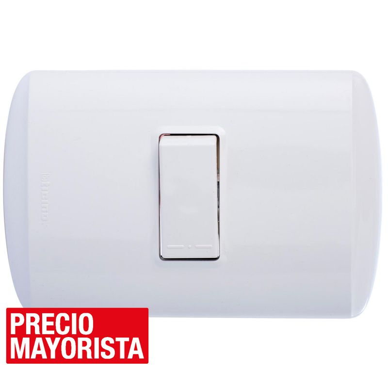 BTICINO - Interruptor simple (9/12) 10 A Blanco