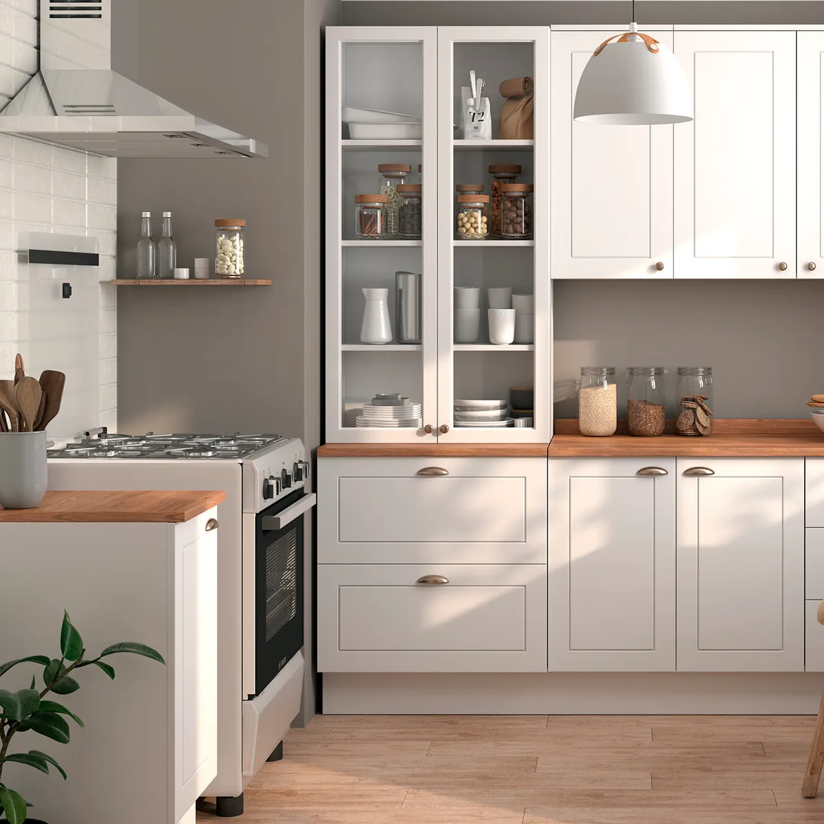 HOME MOBILI - Mueble de Cocina Americana Base 1 puerta 40 cm