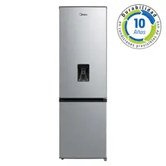 MIDEA - Refrigerador Bottom Freezer No Frost 270 Litros Inox MDRB380FGE50