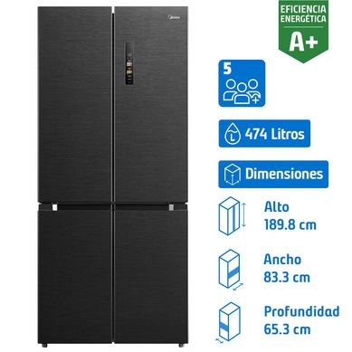 Refrigerador Side by Side No Frost 474 Litros Negro MDRM691MTEDX