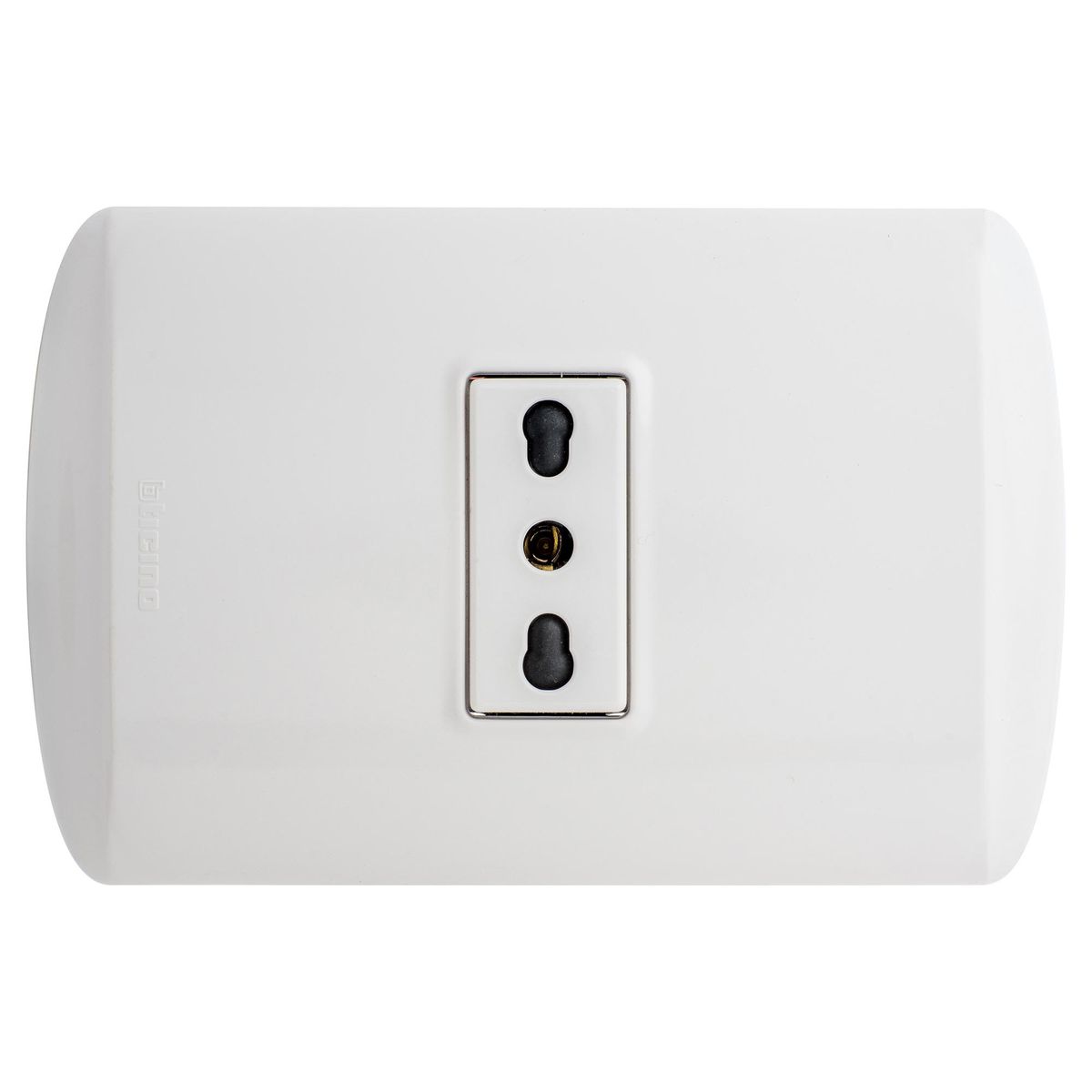 BTICINO - Tomacorriente simple Armado 10-16A Blanco