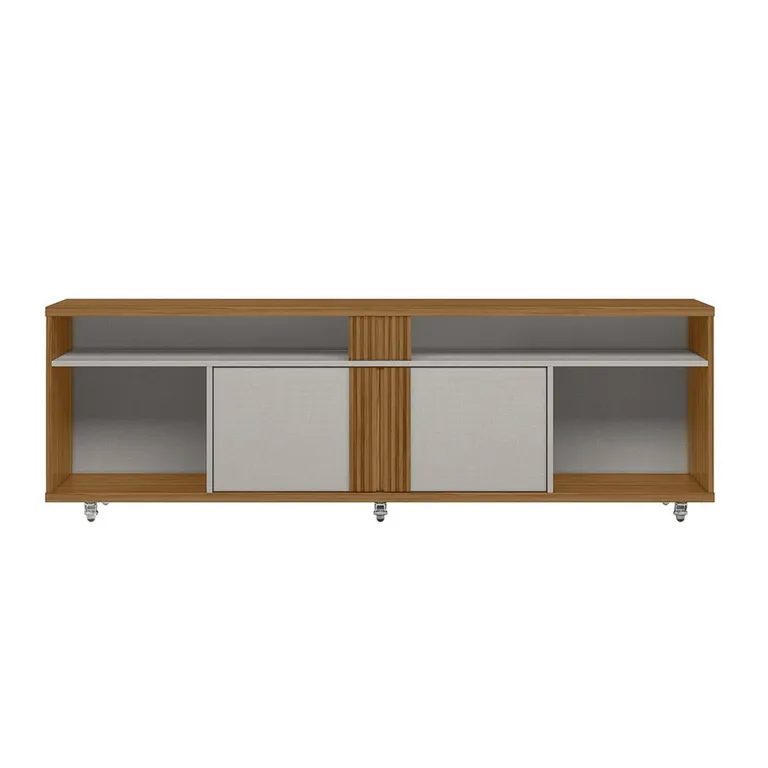 HOME MOBILI Rack TV 65" Titan nogal/blanco