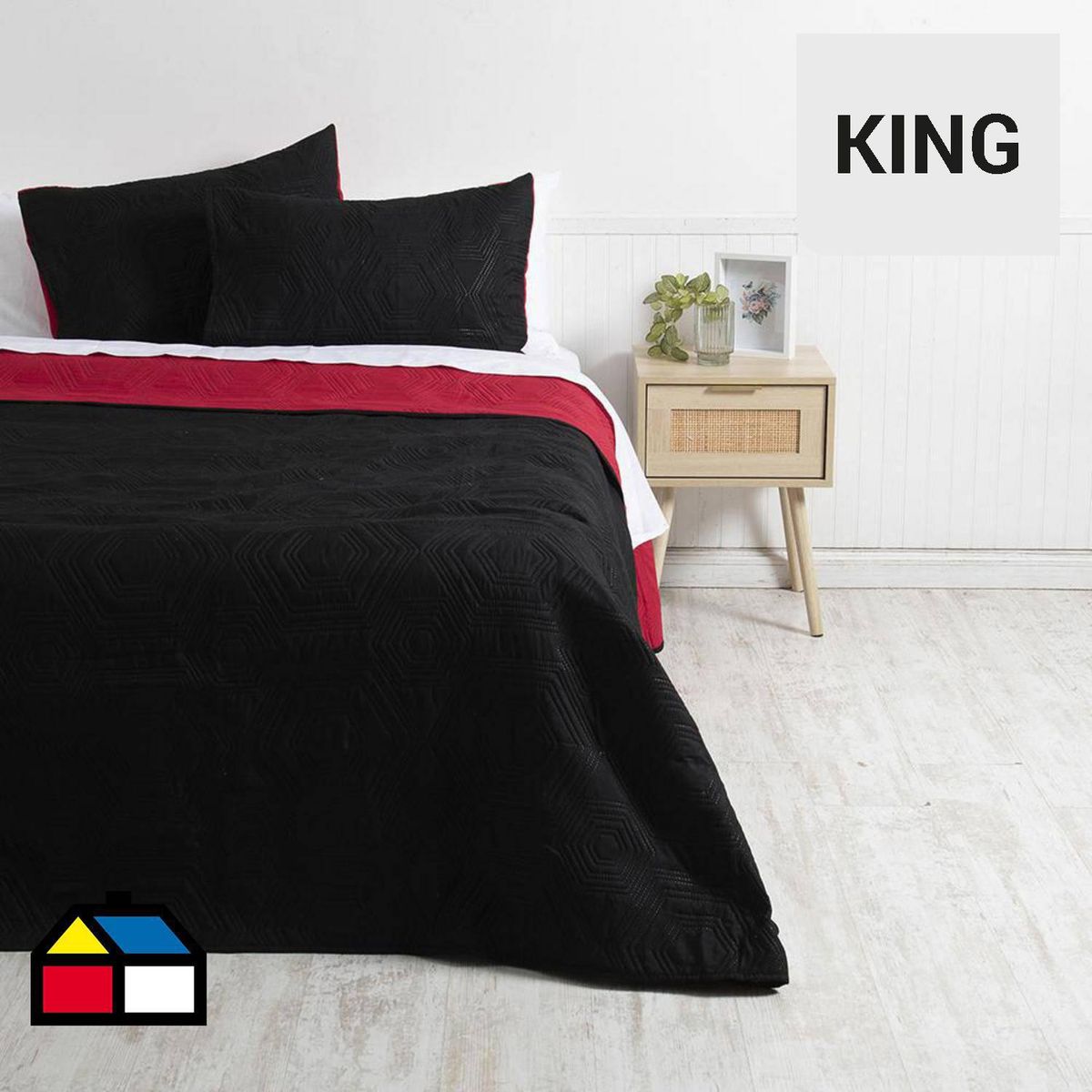 WINDSOR - Cubrecama Quilt King 822393 Negro