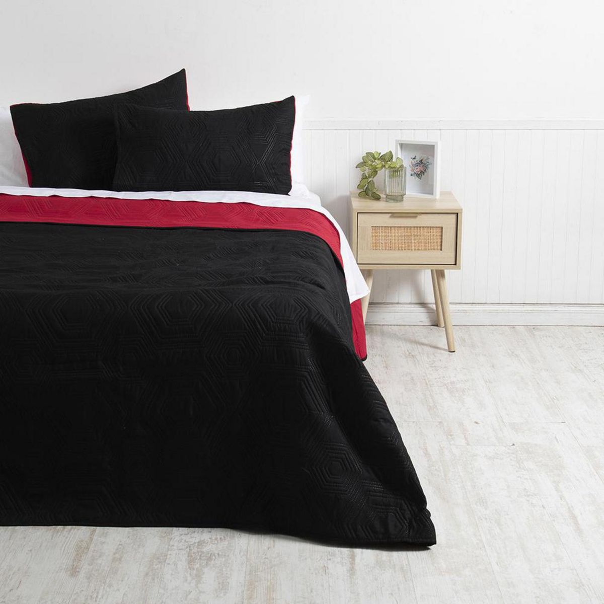 WINDSOR - Cubrecama Quilt King 822393 Negro