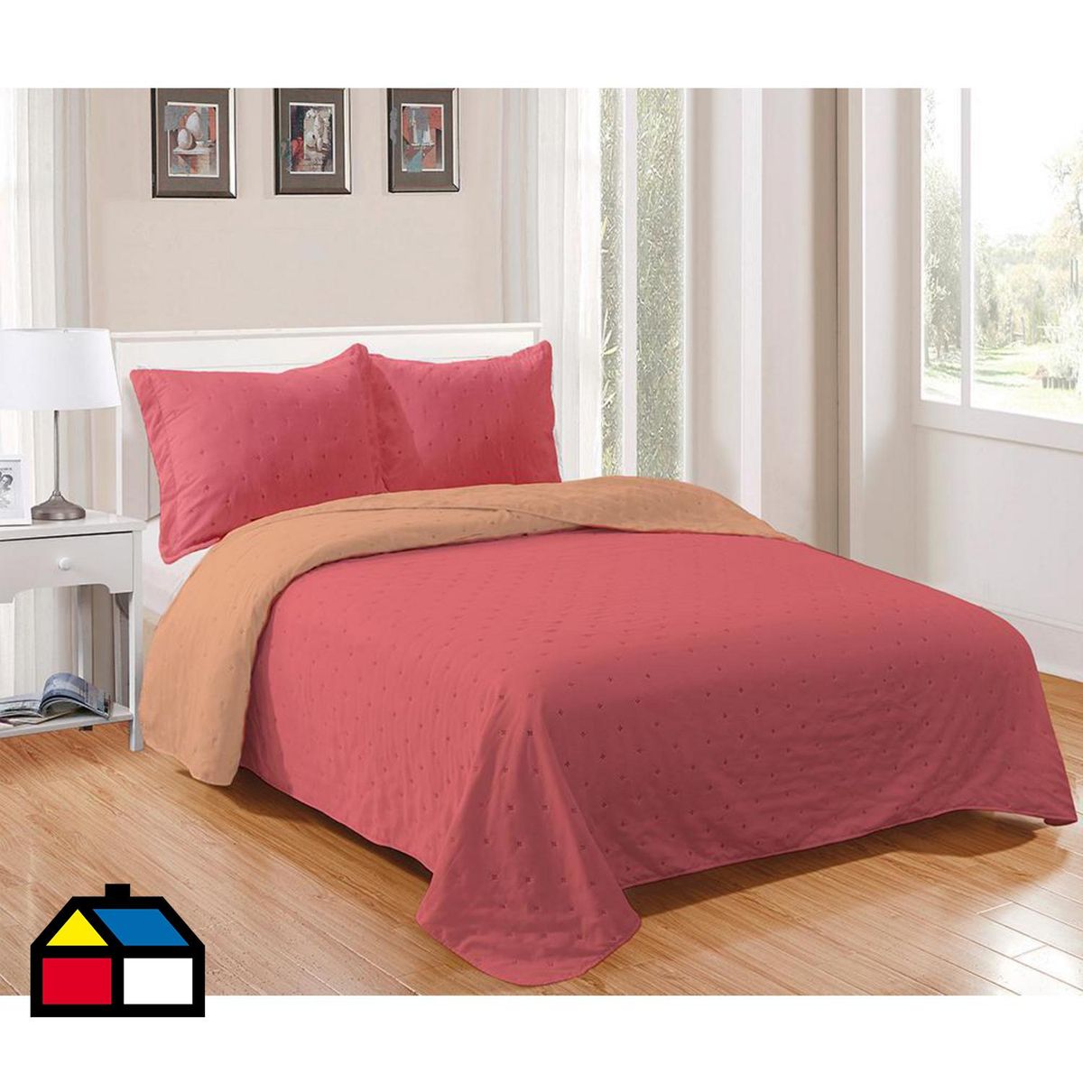 WINDSOR - Cubrecama Quilt King  Sandía