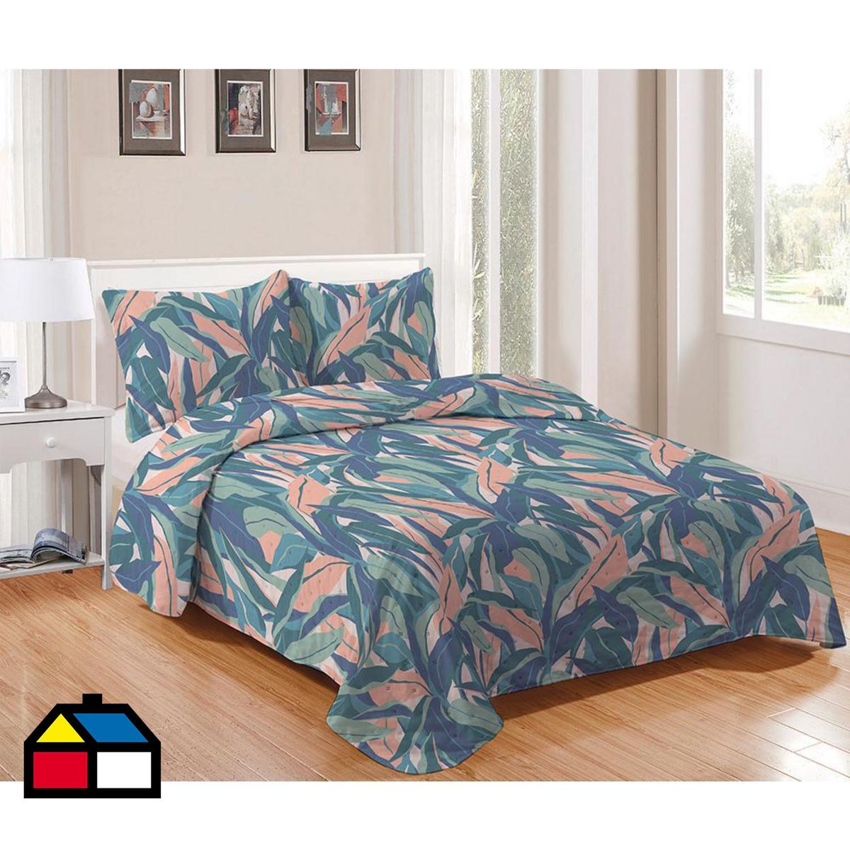 WINDSOR - Cubrecama Quilt King Jardin Multiclor 