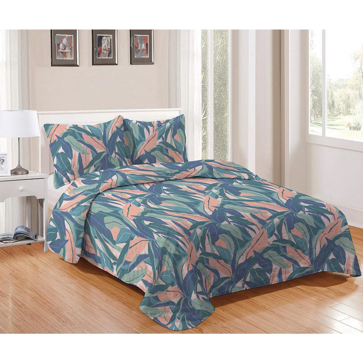 WINDSOR - Cubrecama Quilt King Jardin Multiclor 