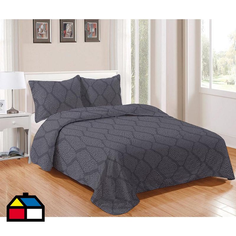 WINDSOR - Cubrecama Quilt Mf Estampado King Celti