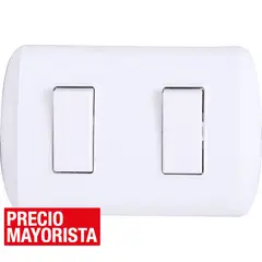 BTICINO - Interruptor doble Armado (9/15) 10 A Blanco