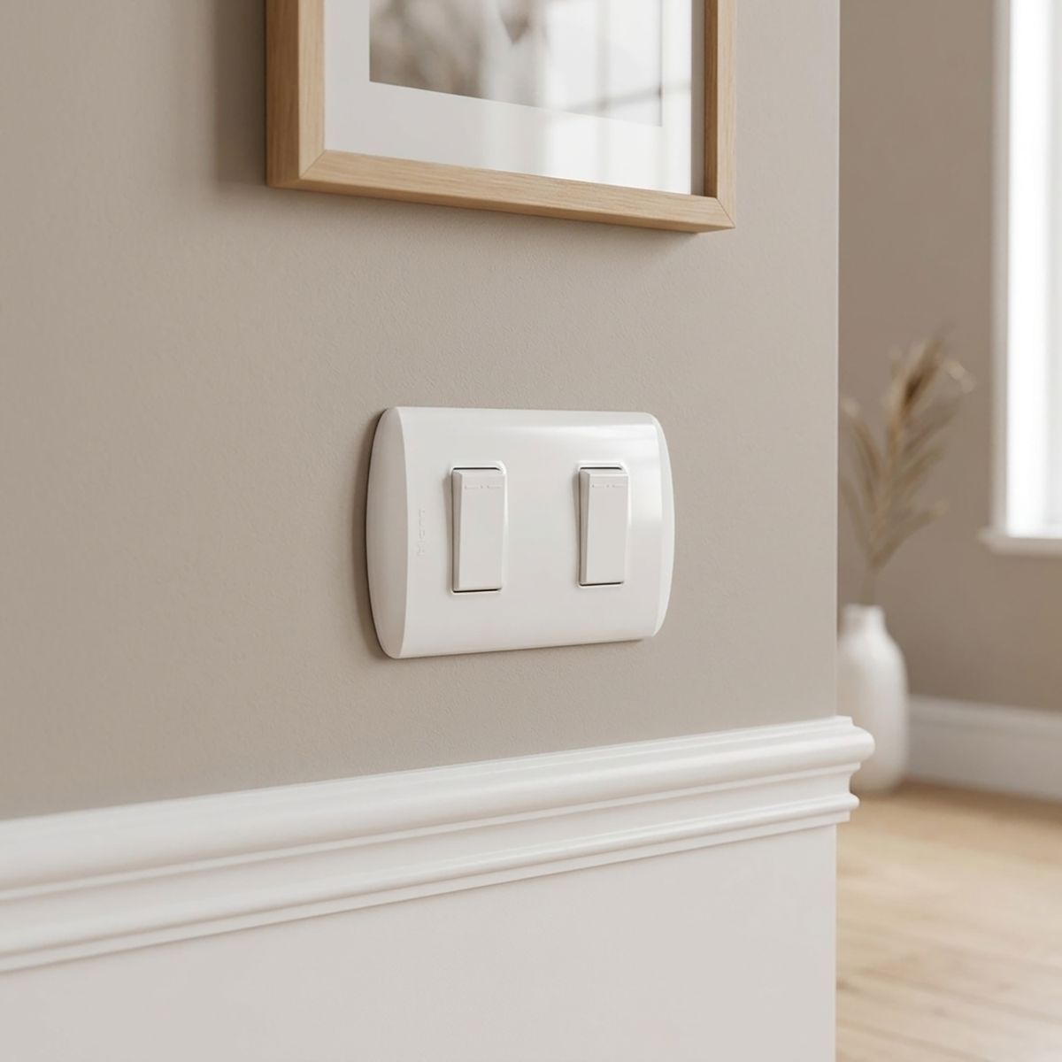 Interruptor doble 9/15 10 A Modus Plus Blanco, marca BTICINO - Foto 2