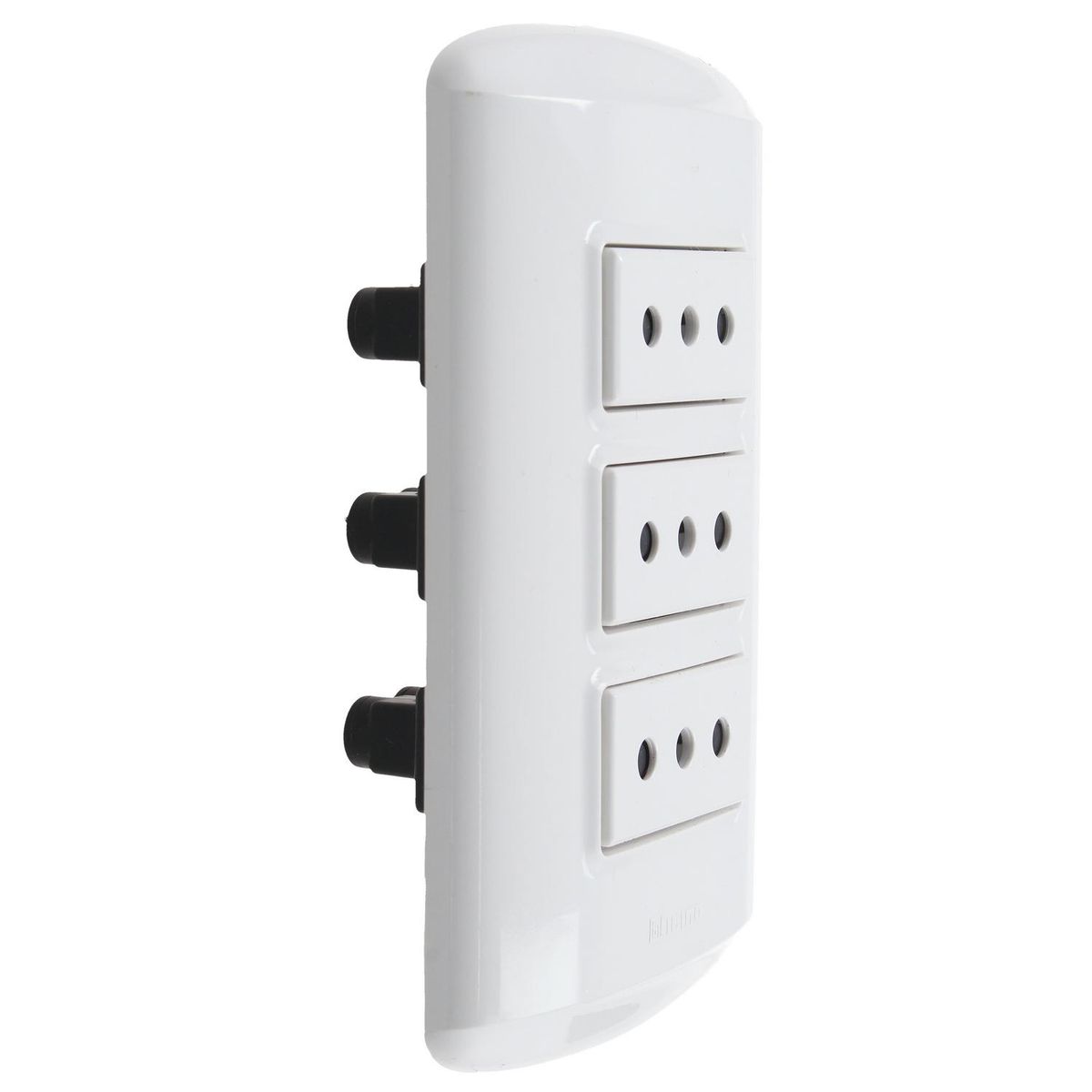 BTICINO - Tomacorriente triple Armado 10 A Blanco