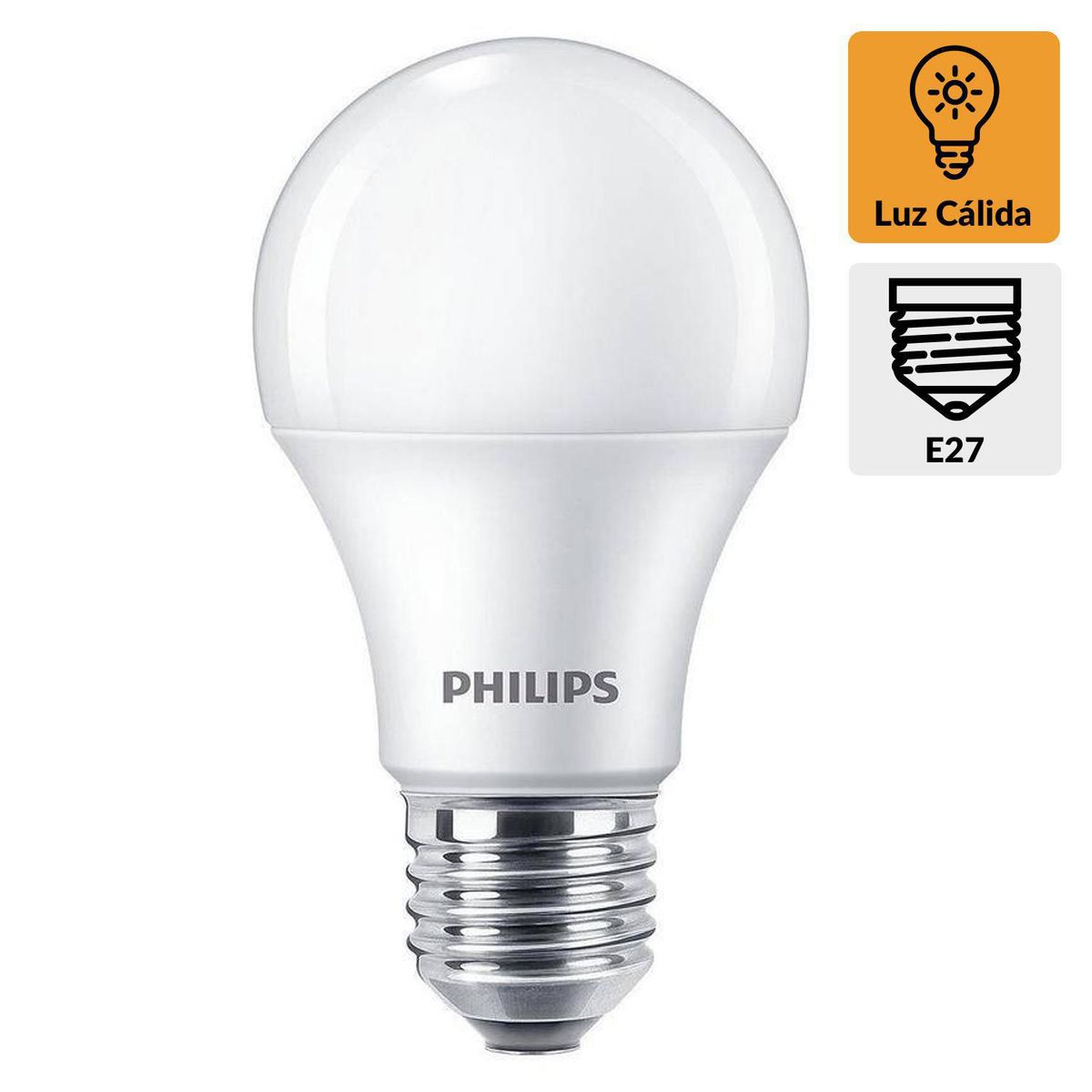 PHILIPS - Ampolleta Led bulb 12W luz cálida Ecohome