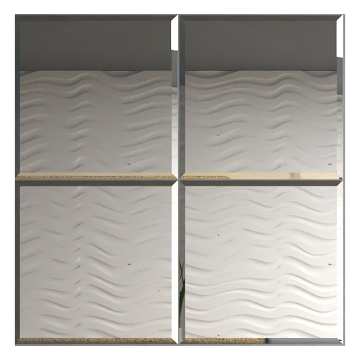 TUHOME - Espejo Decorativo Cuadrada 80x80 cm Malta