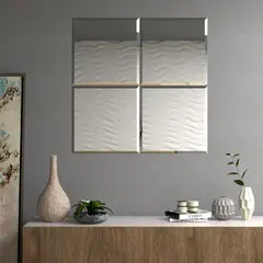 TUHOME - Espejo Decorativo Cuadrada 80x80 cm Malta