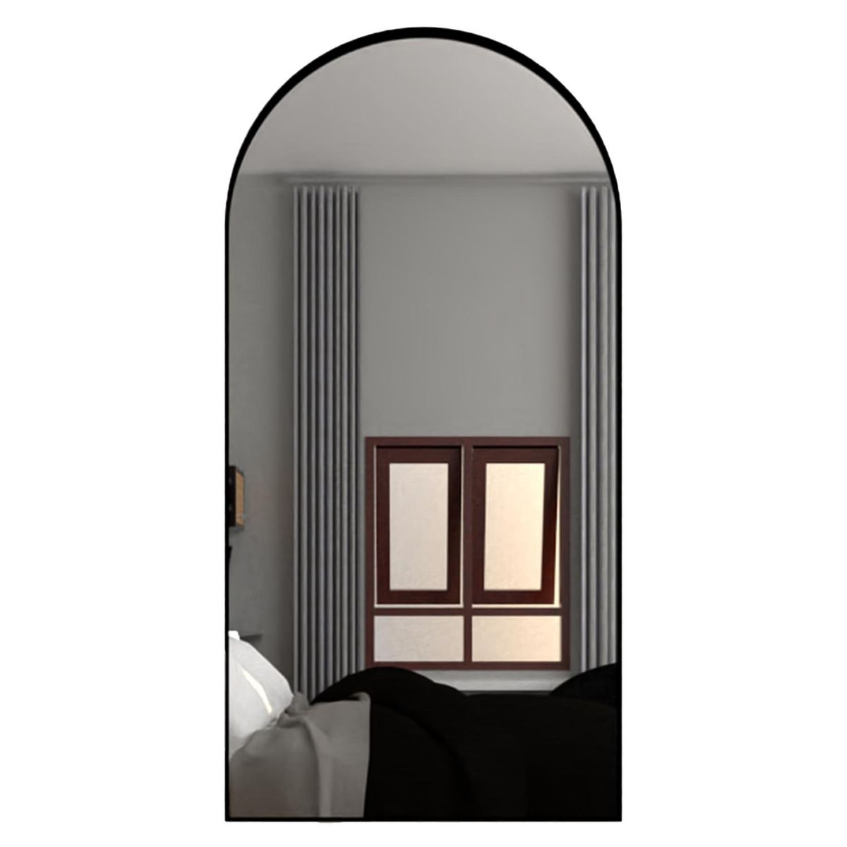 TUHOME - Espejo Decorativo Forma Rectangular 60x120 cm Negro Dalton