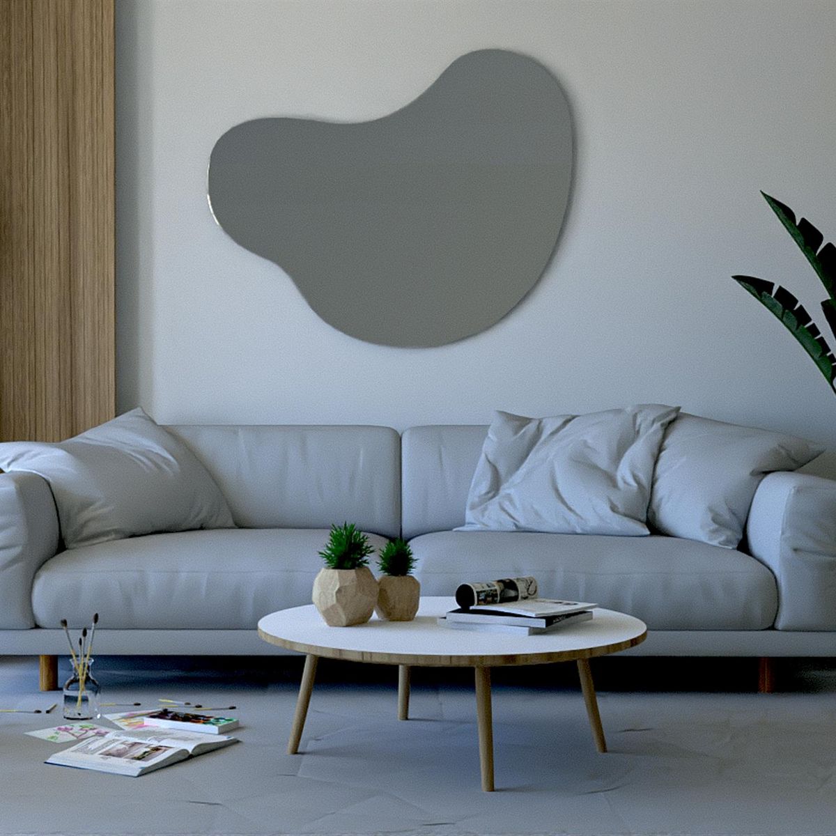 TUHOME - Espejo Decorativo Irregular 110x90 cm Otto