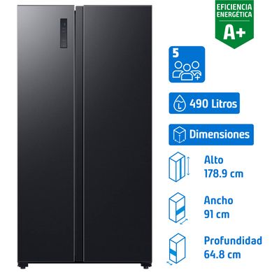 Refrigerador Side by Side No Frost 490 Litros Black RS52B3000B4/ZS