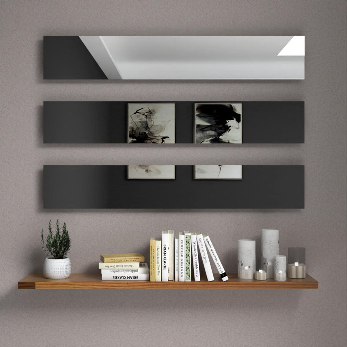 TUHOME - Espejo Decorativo Rectangular 120x60 cm Atenas