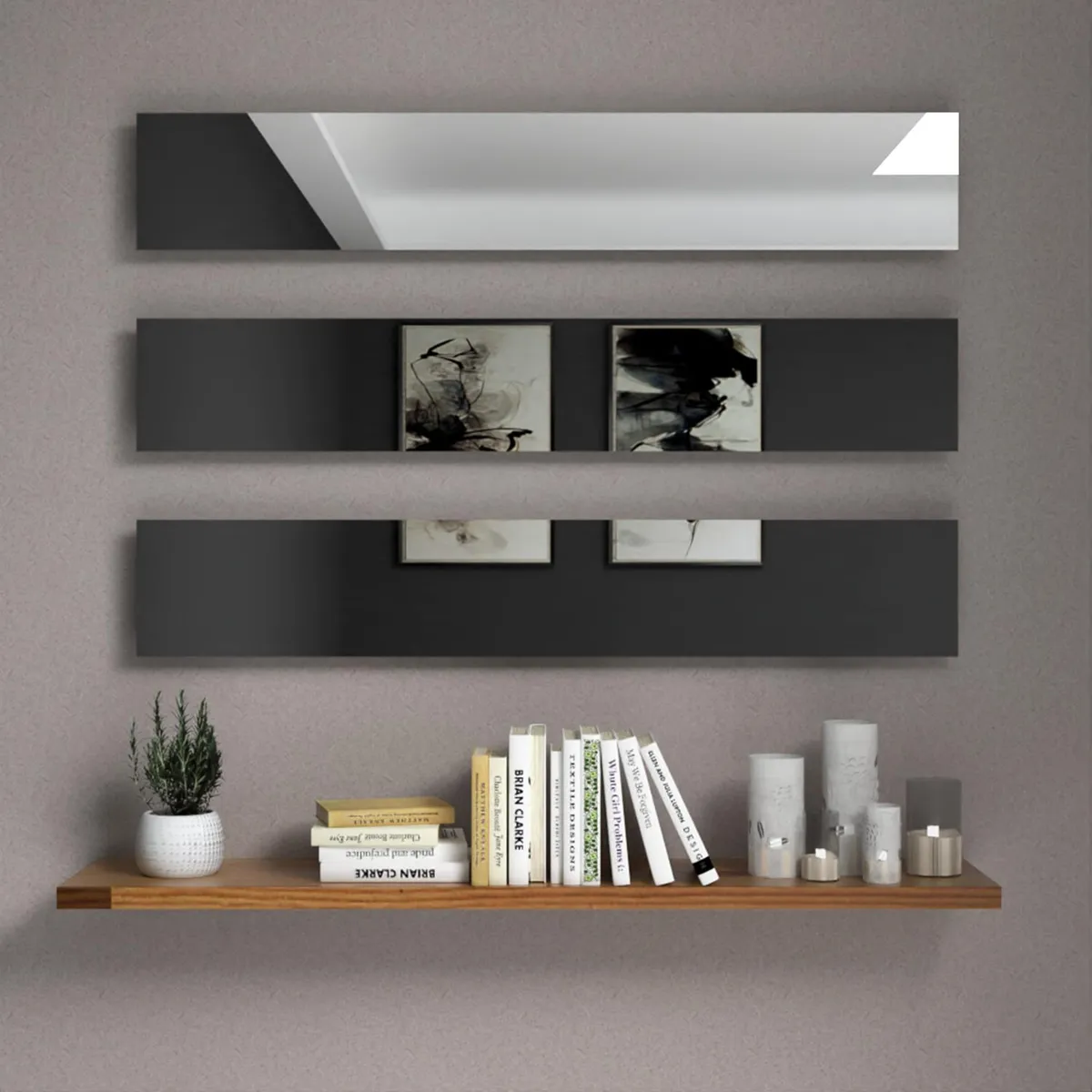 TUHOME - Espejo Decorativo Rectangular 120x60 cm Atenas